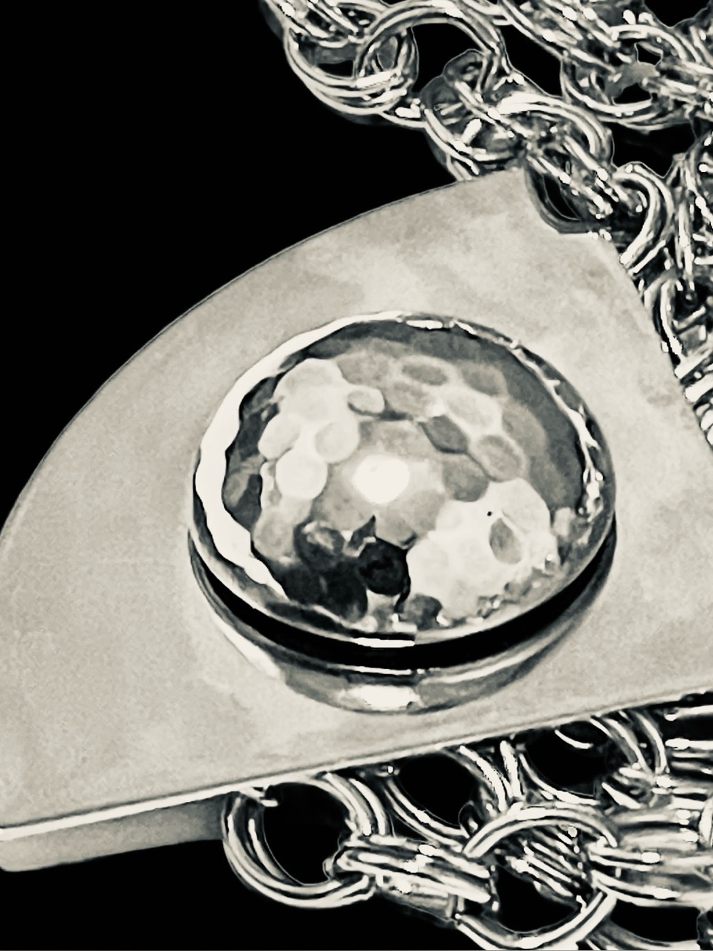 Pierre Cardin Necklace Style Space Age Silver Tone